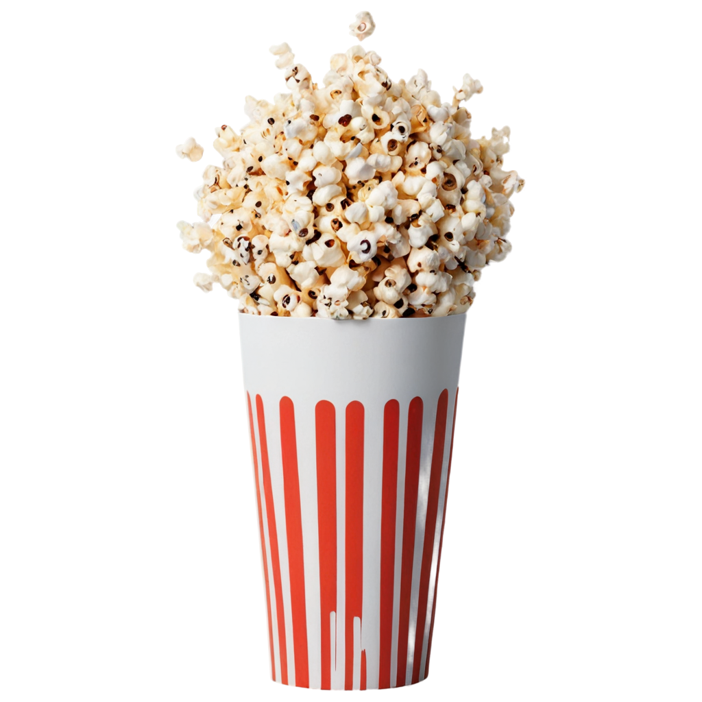 full image of the  popcorn  drawing, hd, 4k, 8k, extremely high resolution, centered and white background FreePNG