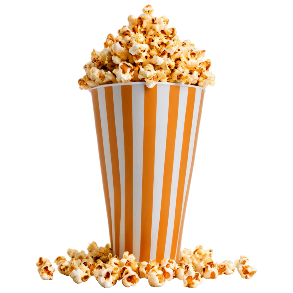 full image of the Tasty caramel glazed popcorn  drawing, hd, 4k, 8k, extremely high resolution, centered and white background FreePNG