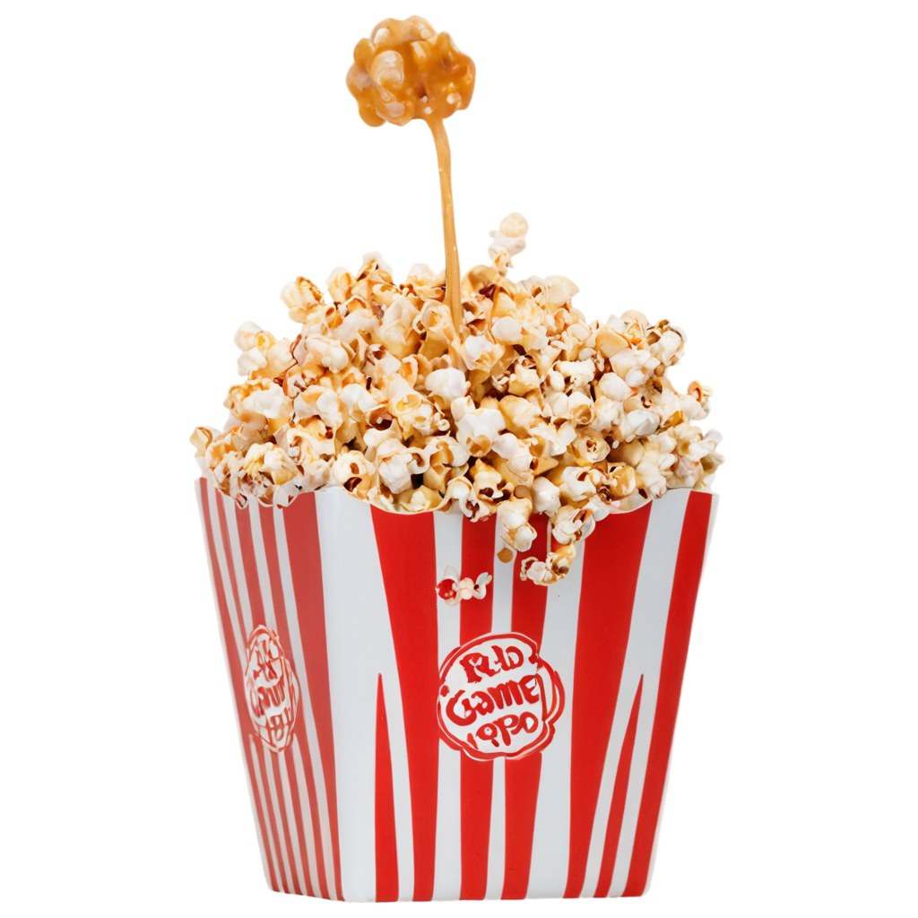 red Tasty caramel glazed popcorn  FreePNG