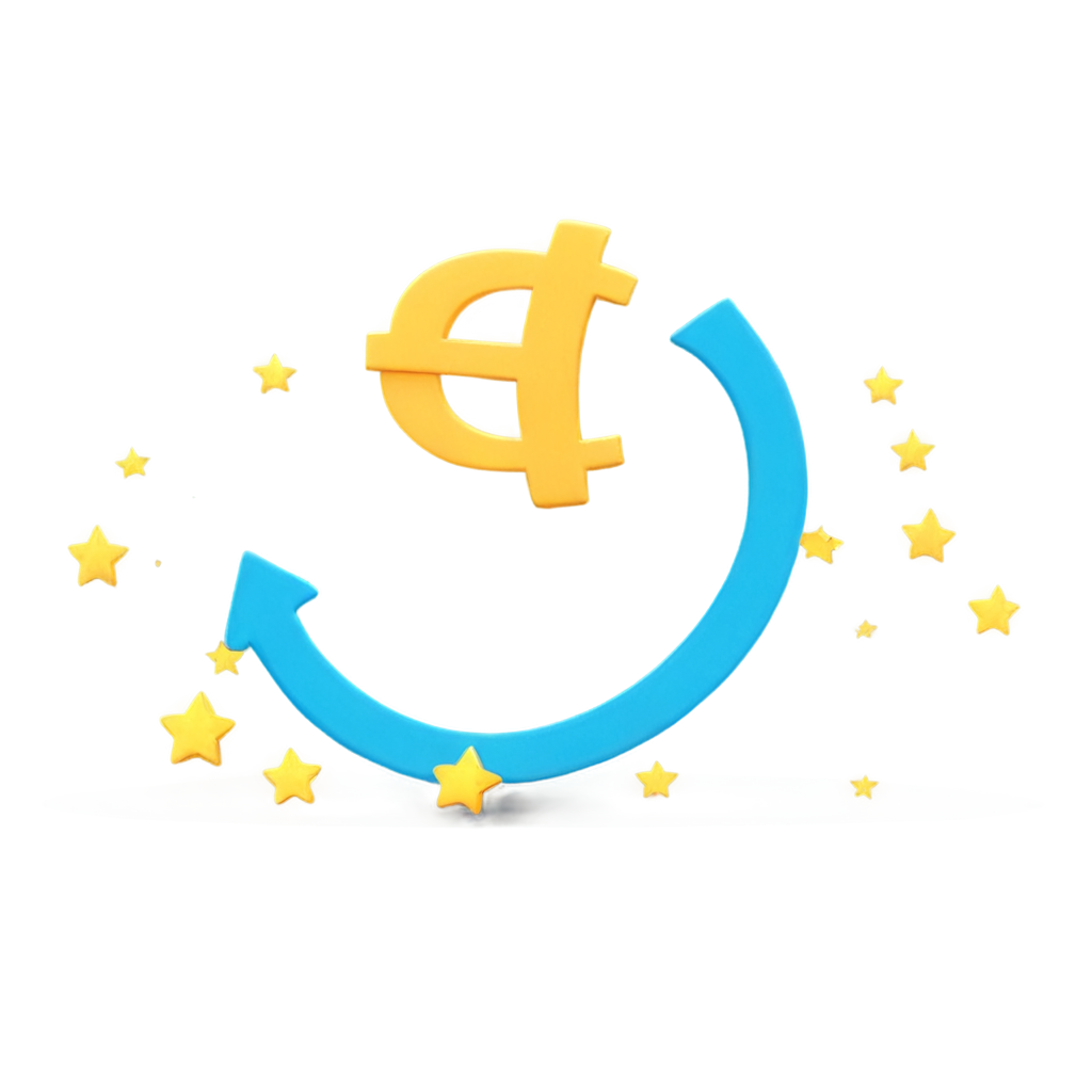 blue icon logo with dollar and euro symbols showing increase in a plot
 FreePNG