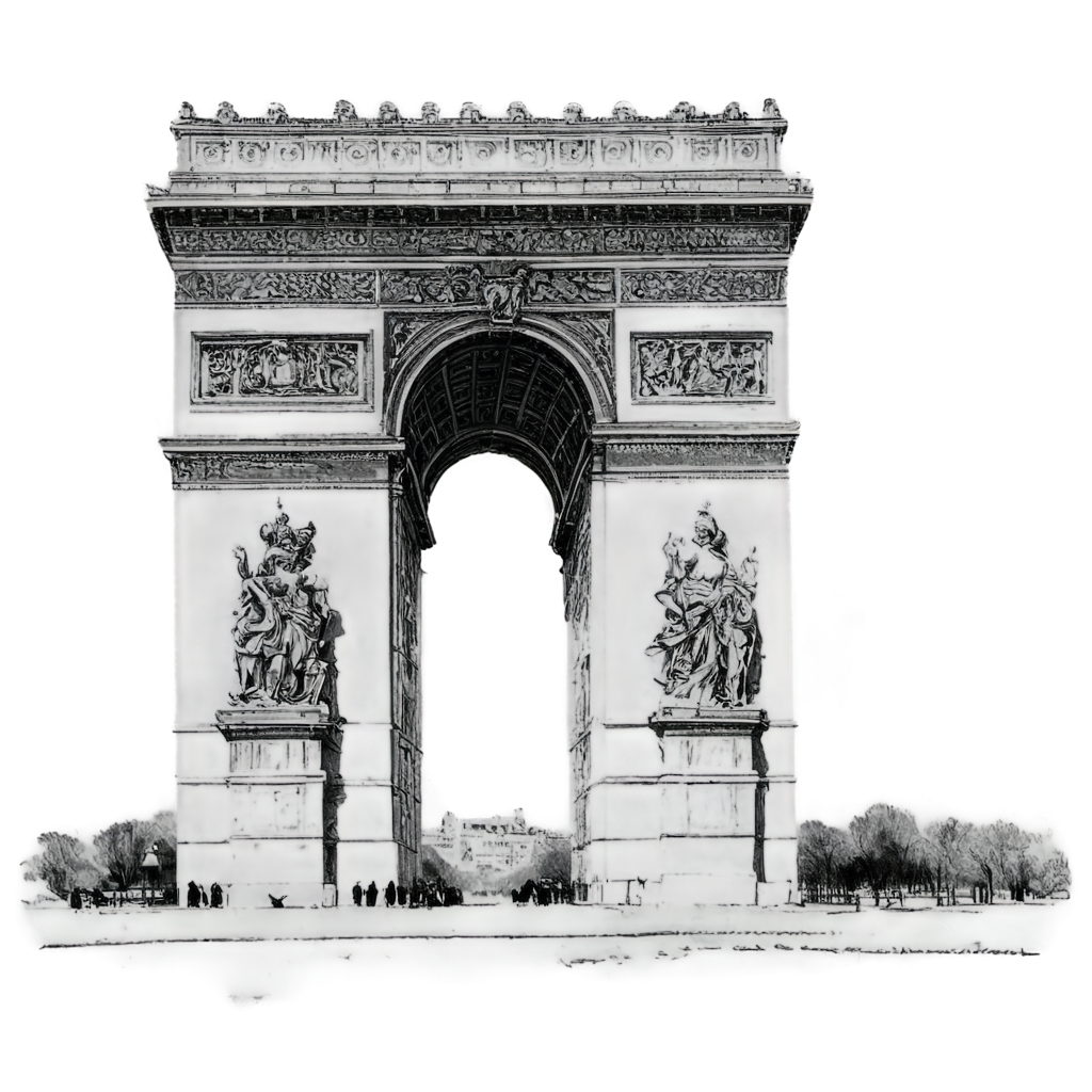 Paris Triumph Arch drawing FreePNG