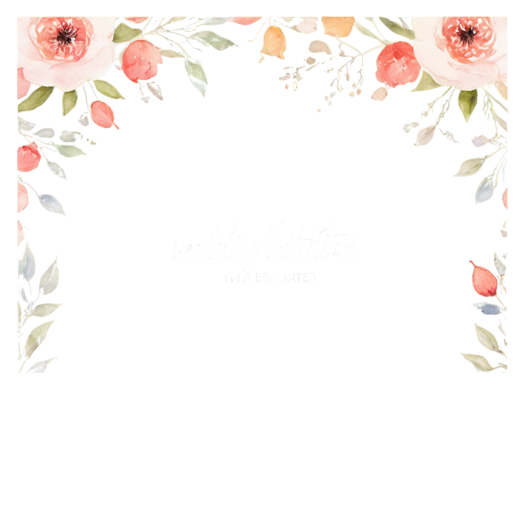 Watercolor Floral Flower Frame Wedding Invitation FreePNG