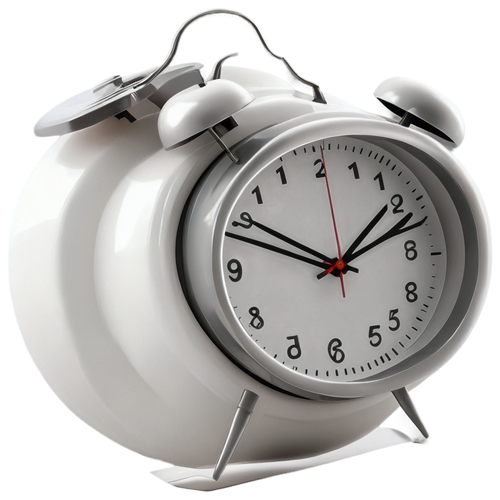 full image of the 3d Alarm Clock  drawing, hd, 4k, 8k, extremely high resolution, centered and white background FreePNG