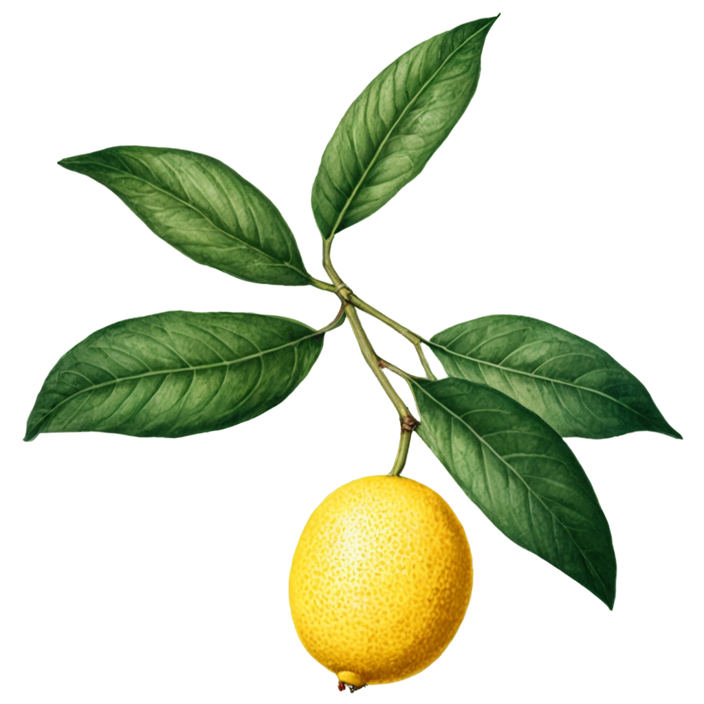 full image of the Fresh Lemon Fruit drawing, hd, 4k, 8k, extremely high resolution,  FreePNG