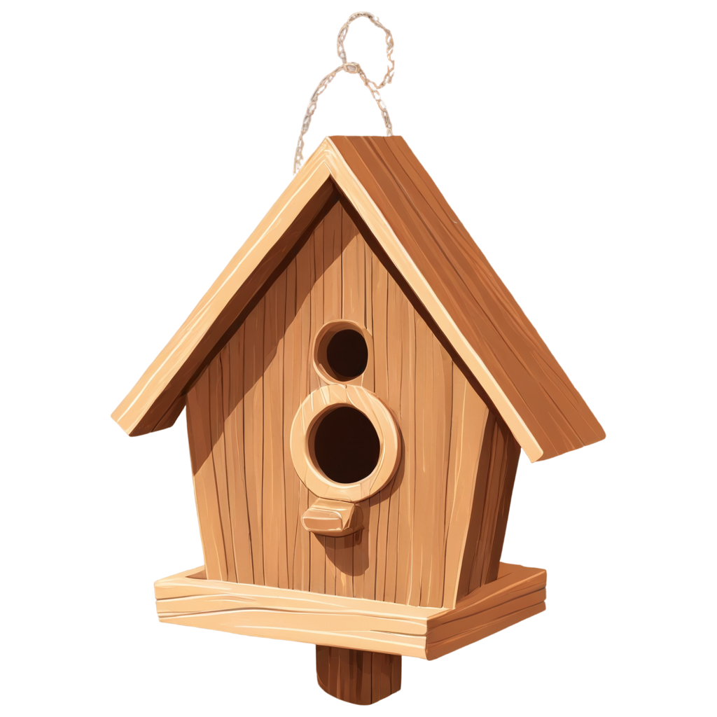 Wooden Bird House Illustration Vector FreePNG