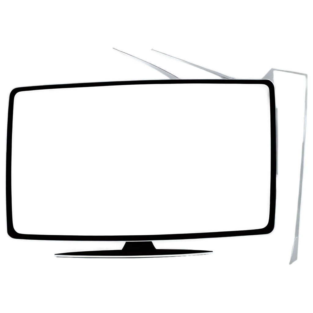 Tv Icon On White Background Vector Illustration Black And Silver On White Background FreePNG