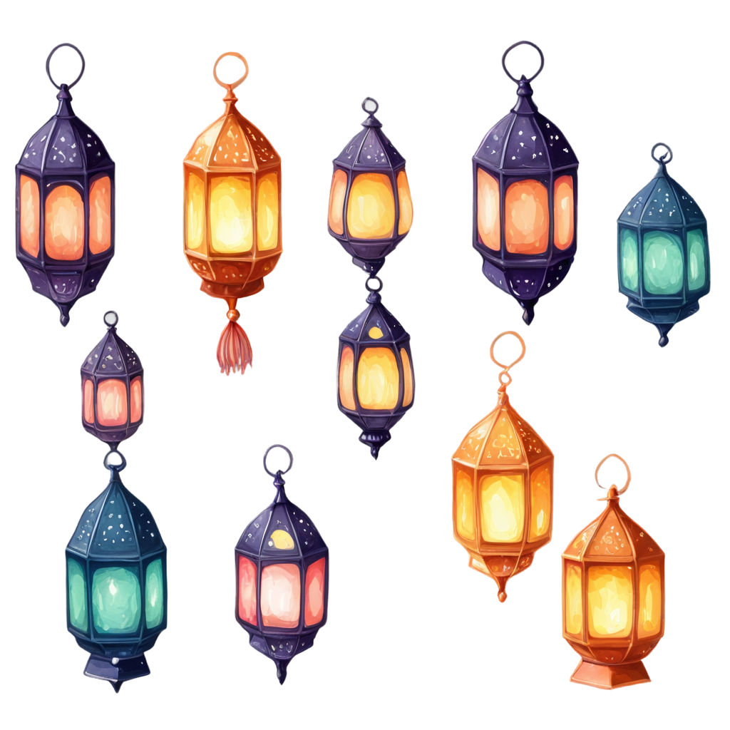 Hand Drawn Ramadan Lantern Elements FreePNG