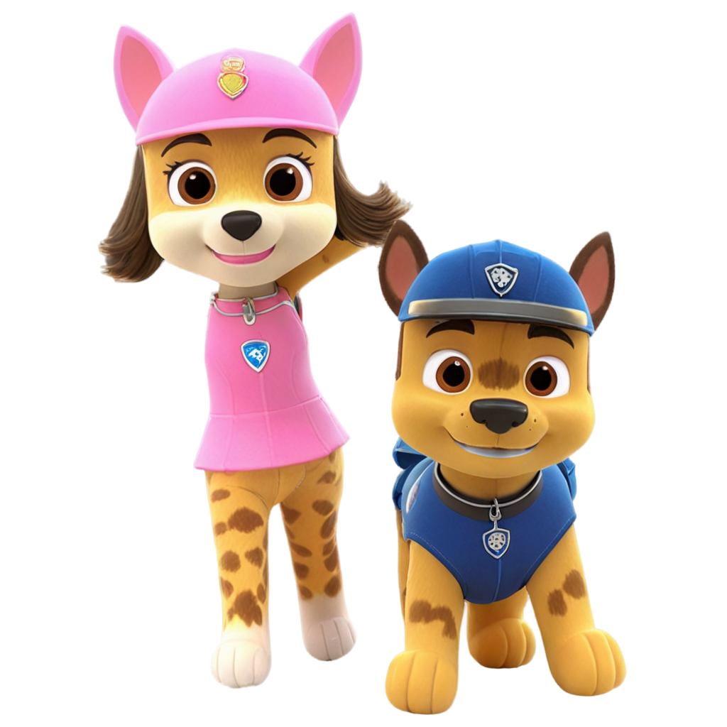 Paw patrol chase und Sky spielen miteinander