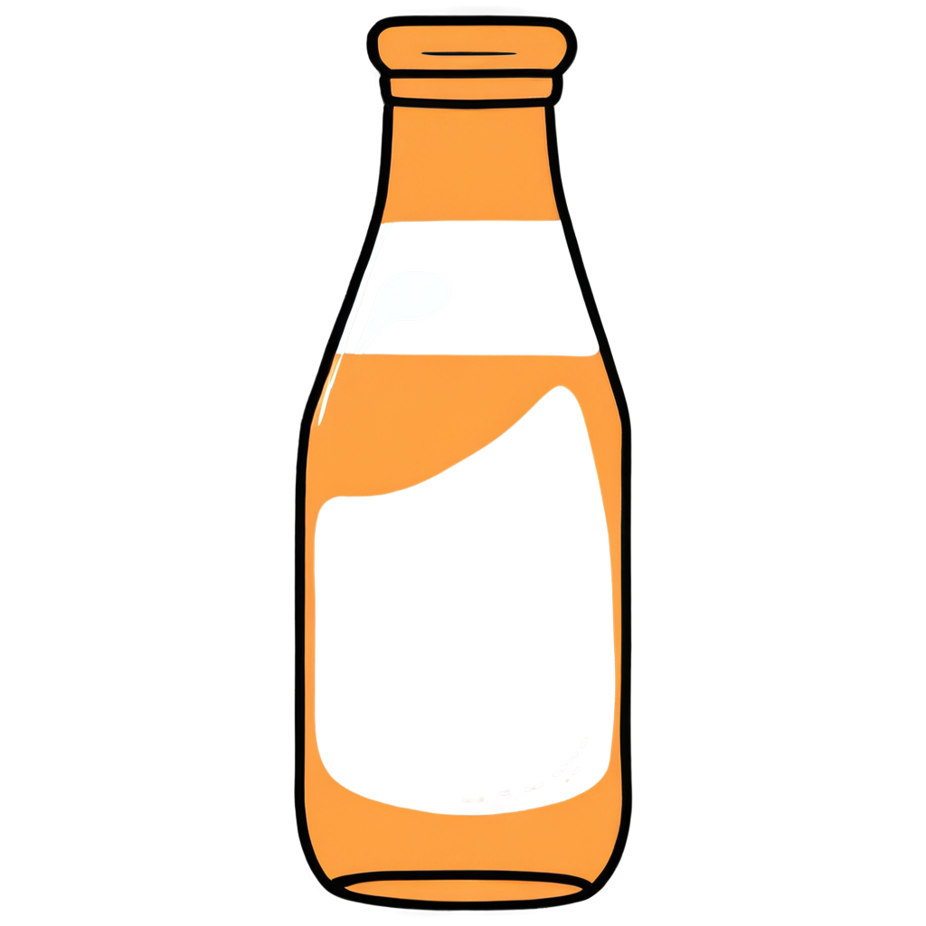 Doodle Cartoon Juice Orange Bottle FreePNG