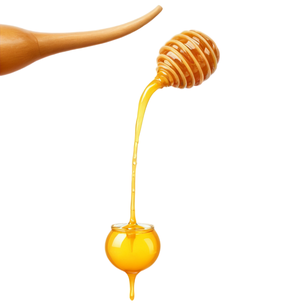 full image of the Honey dripping from dipper drawing, hd, 4k, 8k, extremely high resolution, centered and white background FreePNG