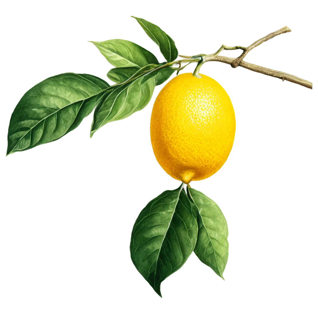 full image of the  Lemon Fruit drawing, hd, 4k, 8k, extremely high resolution, FreePNG