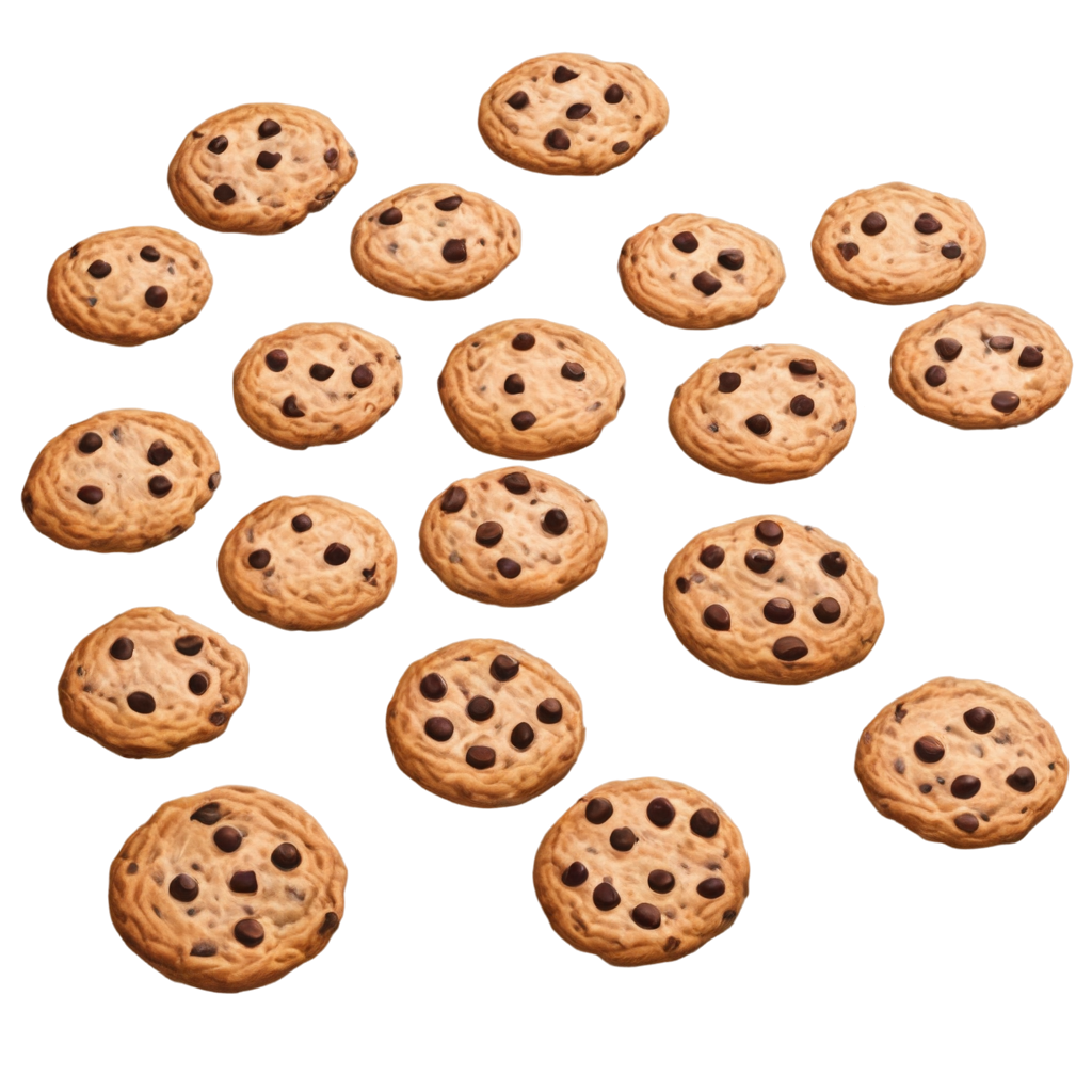 full image of the Baking delicious chocolate chip cookies drawing, hd, 4k, 8k, extremely high resolution, centered and white background FreePNG