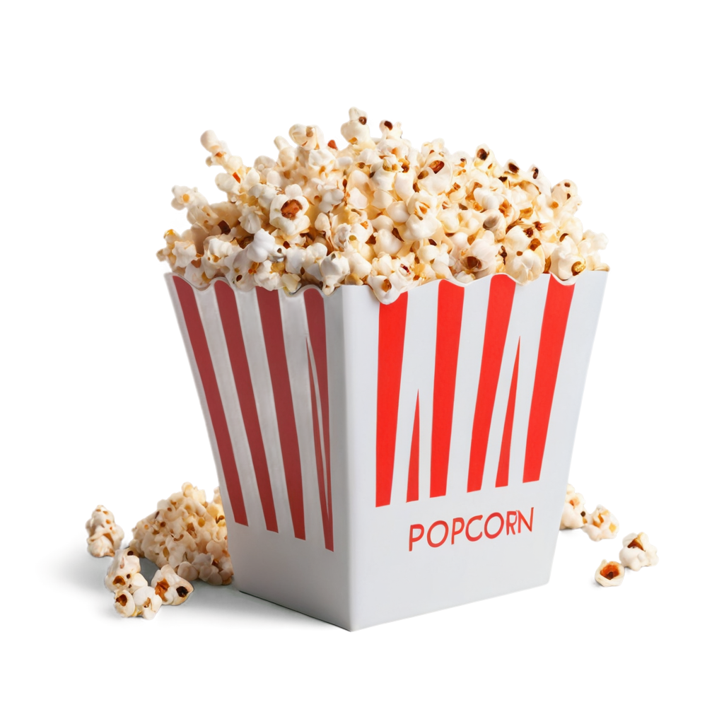 full image of the  popcorn  drawing, hd, 4k, 8k, extremely high resolution, centered and white background FreePNG