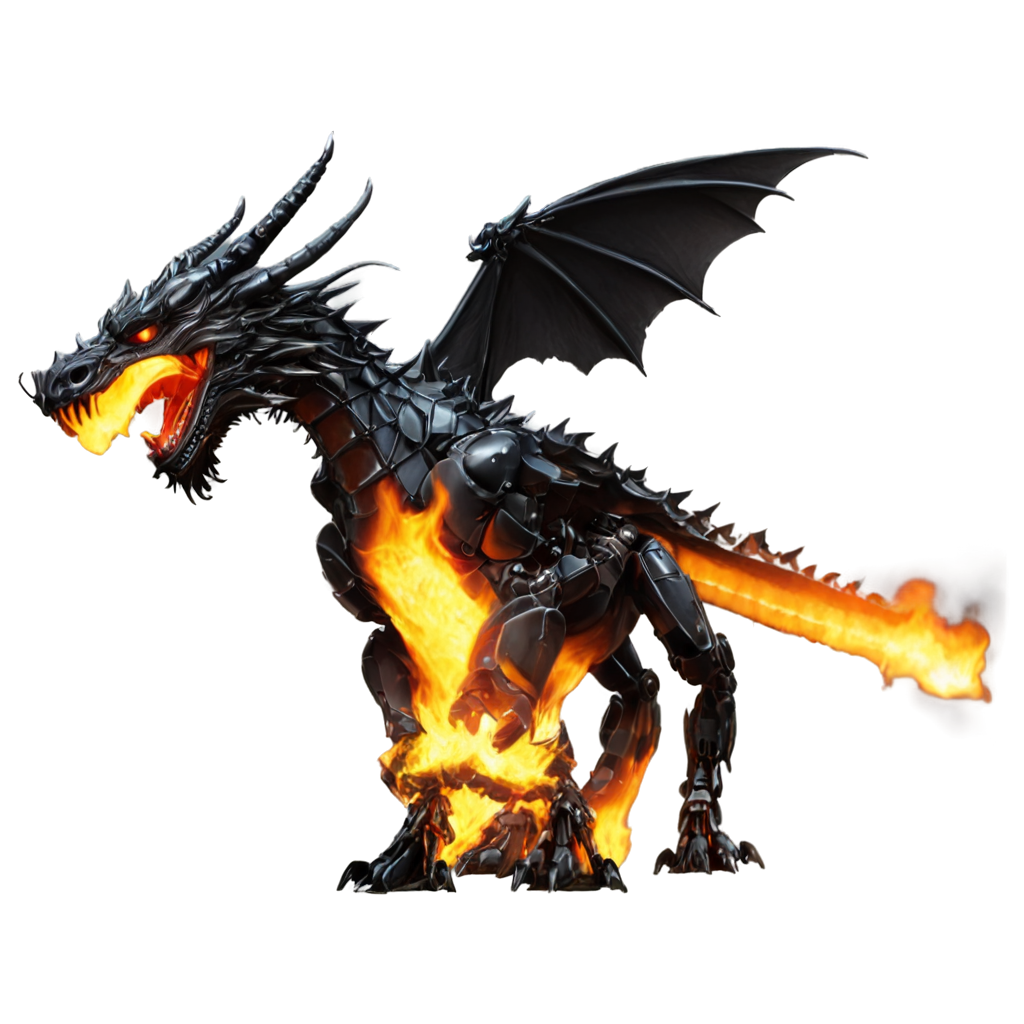 dragon robot escupe fuego
 FreePNG