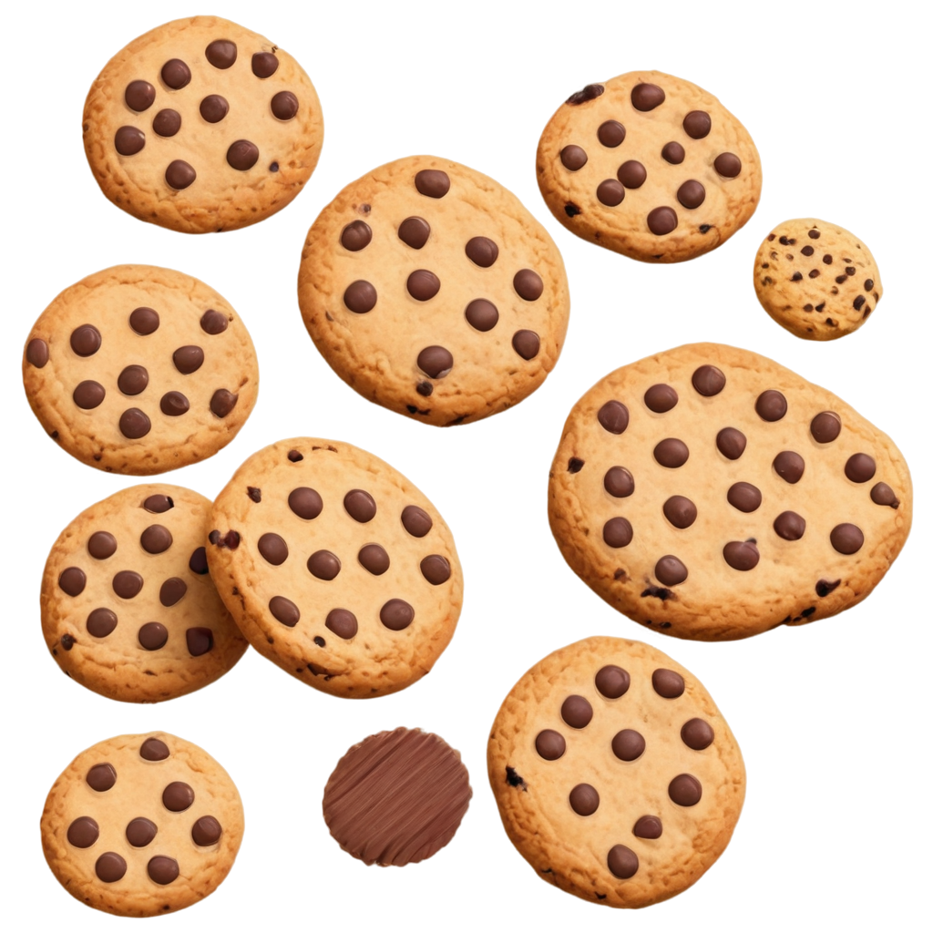 full image of the Baking delicious chocolate chip cookies drawing, hd, 4k, 8k, extremely high resolution, centered and white background FreePNG