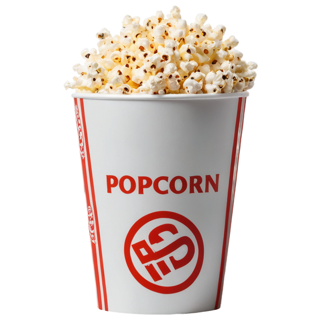 full image of the  popcorn  drawing, hd, 4k, 8k, extremely high resolution, centered and white background FreePNG