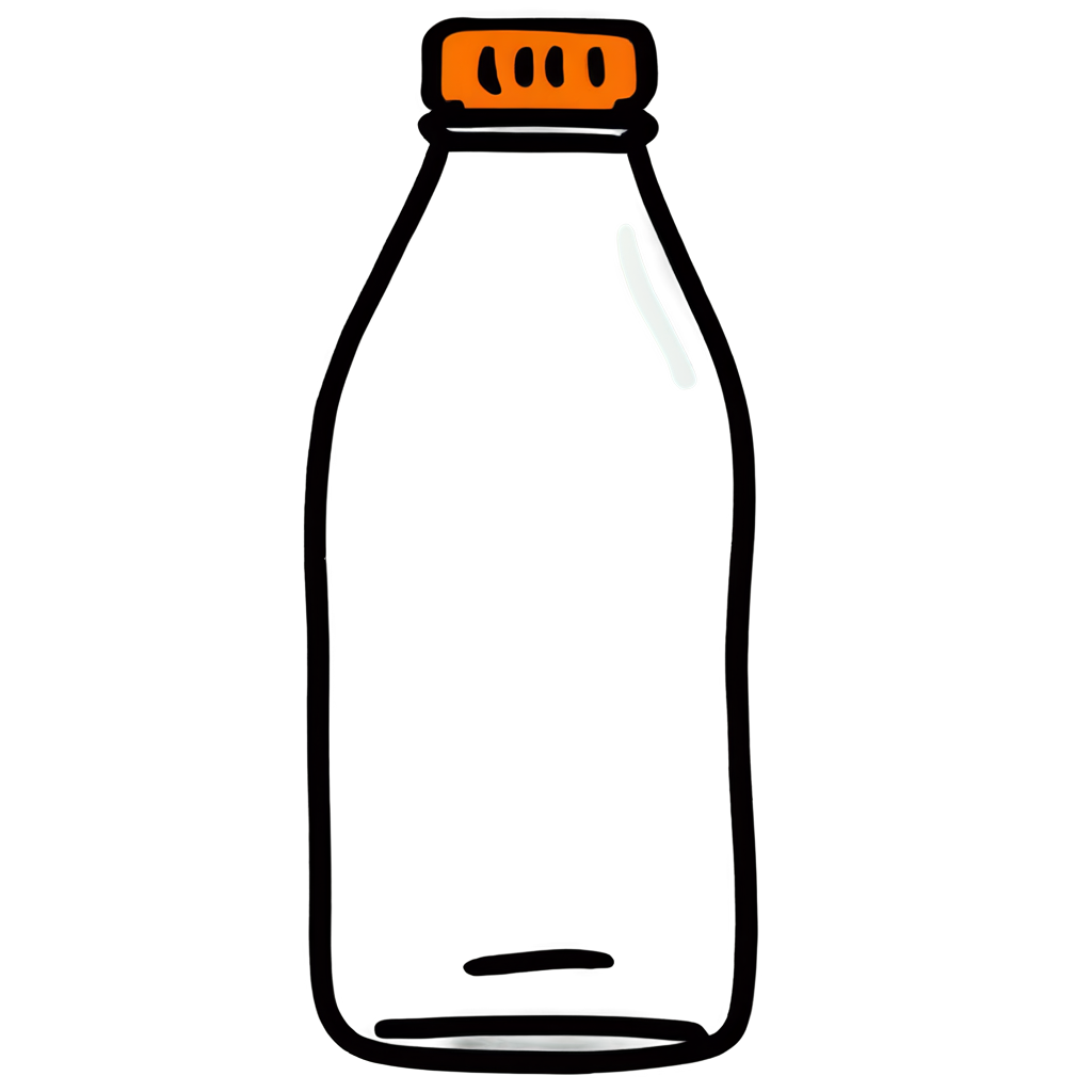 Doodle Cartoon Juice Orange Bottle FreePNG