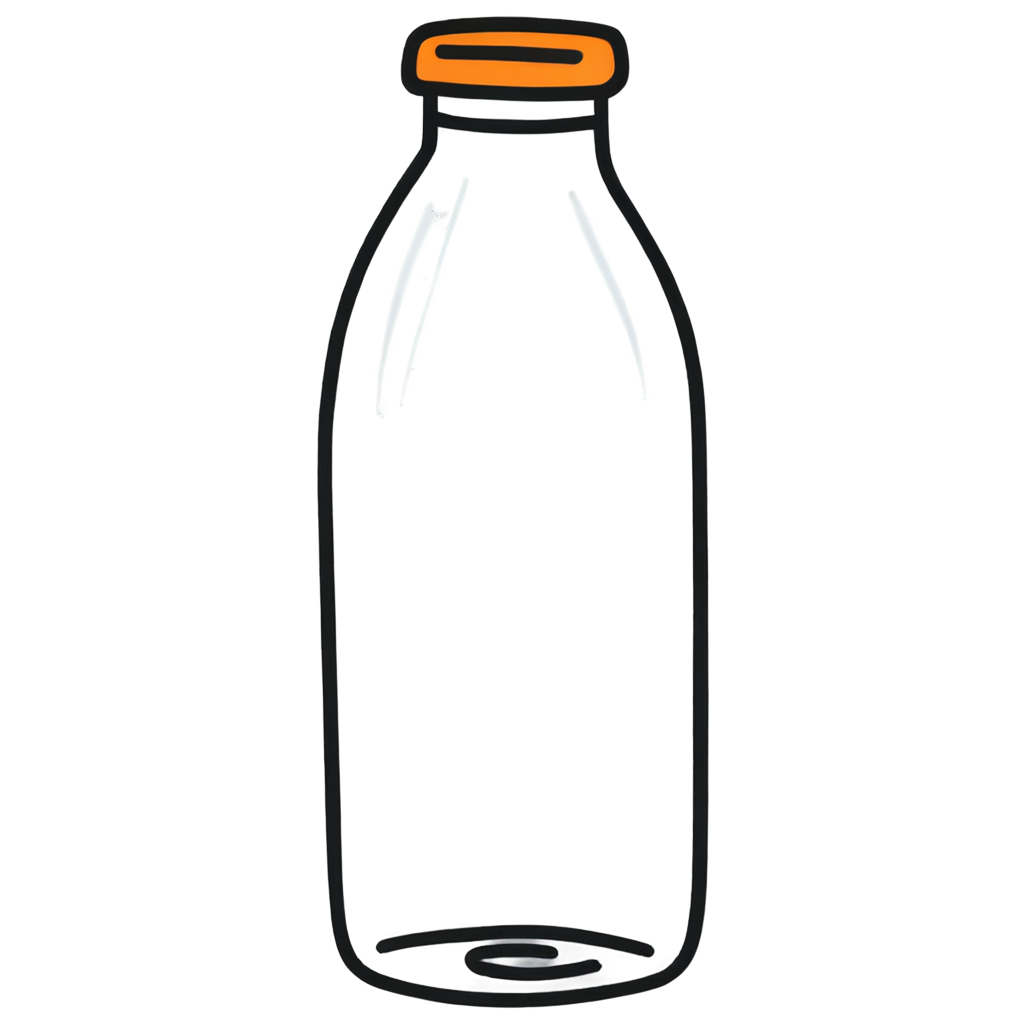 Doodle Cartoon Juice Orange Bottle FreePNG