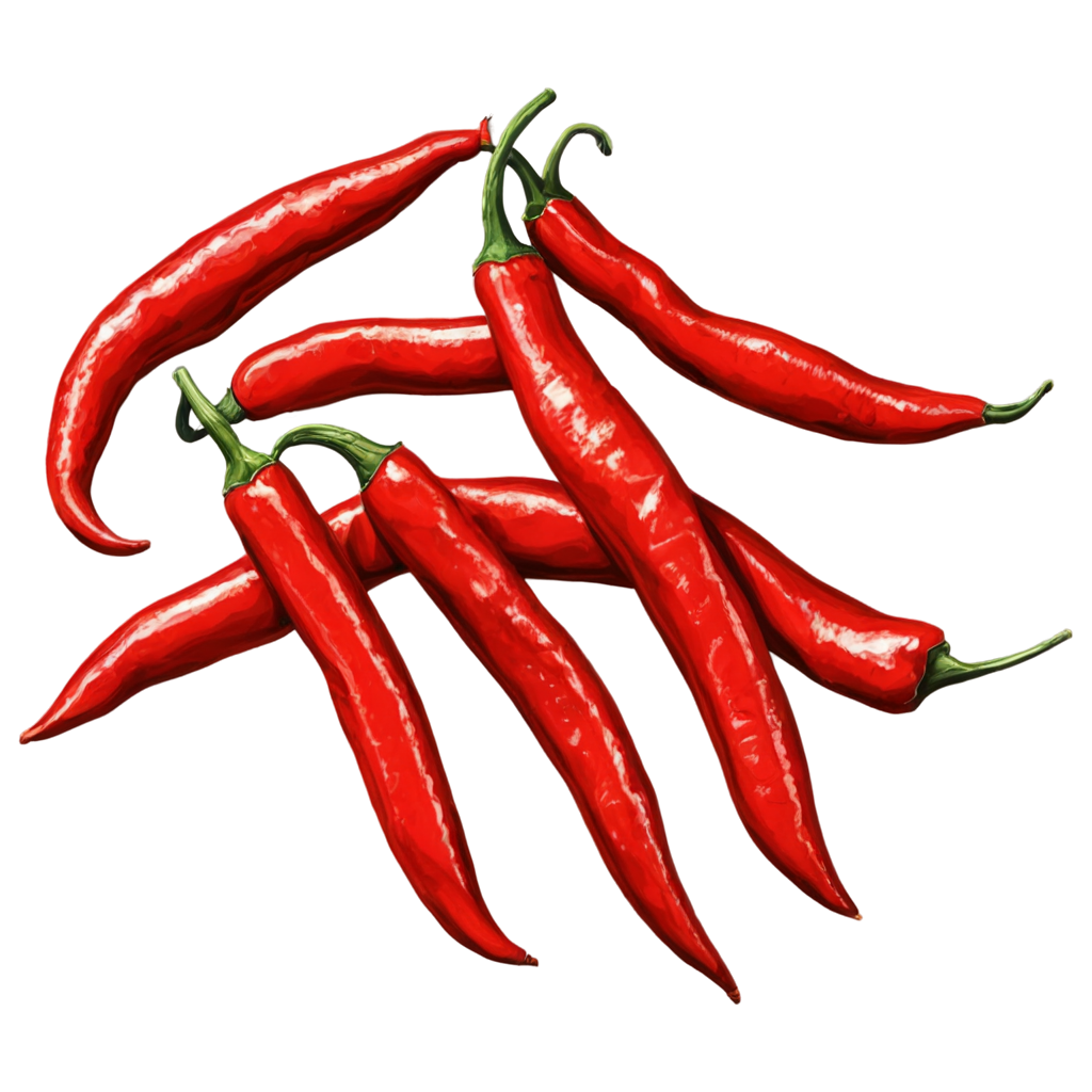 full image of the Chili drawing, hd, 4k, 8k, extremely high resolution, centered and white background FreePNG