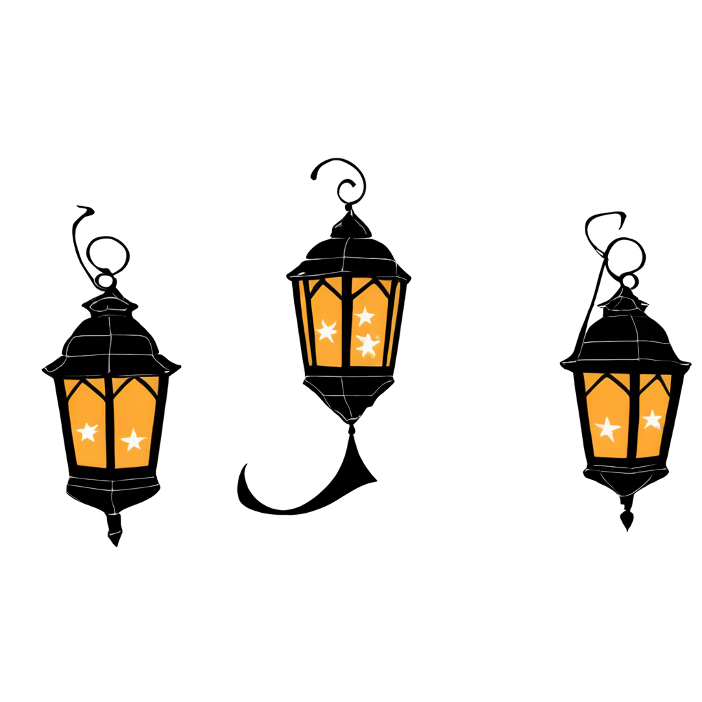 Hand Drawn Ramadan Lantern Elements FreePNG