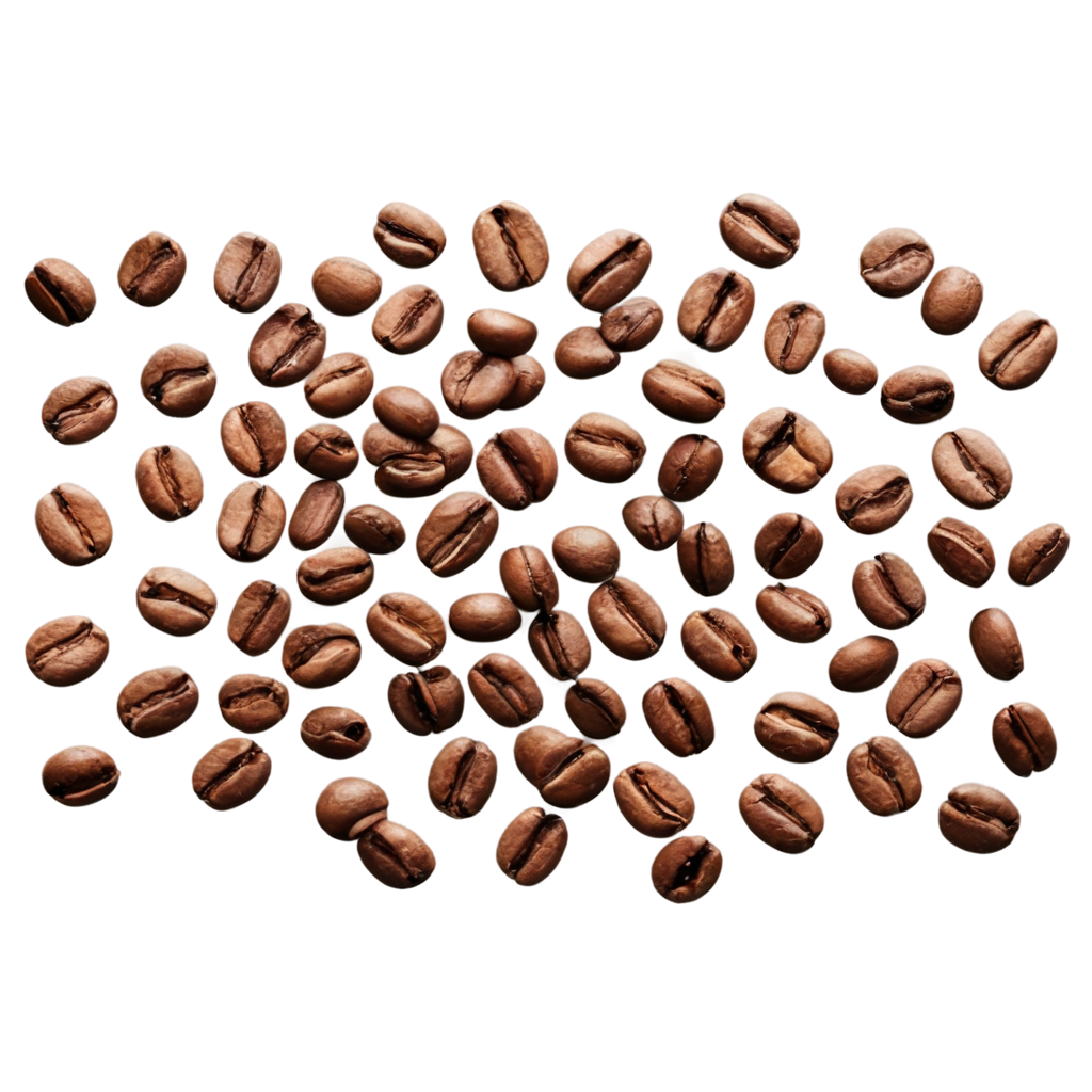 full image of the Falling coffee beans drawing, hd, 4k, 8k, extremely high resolution, centered and white background FreePNG