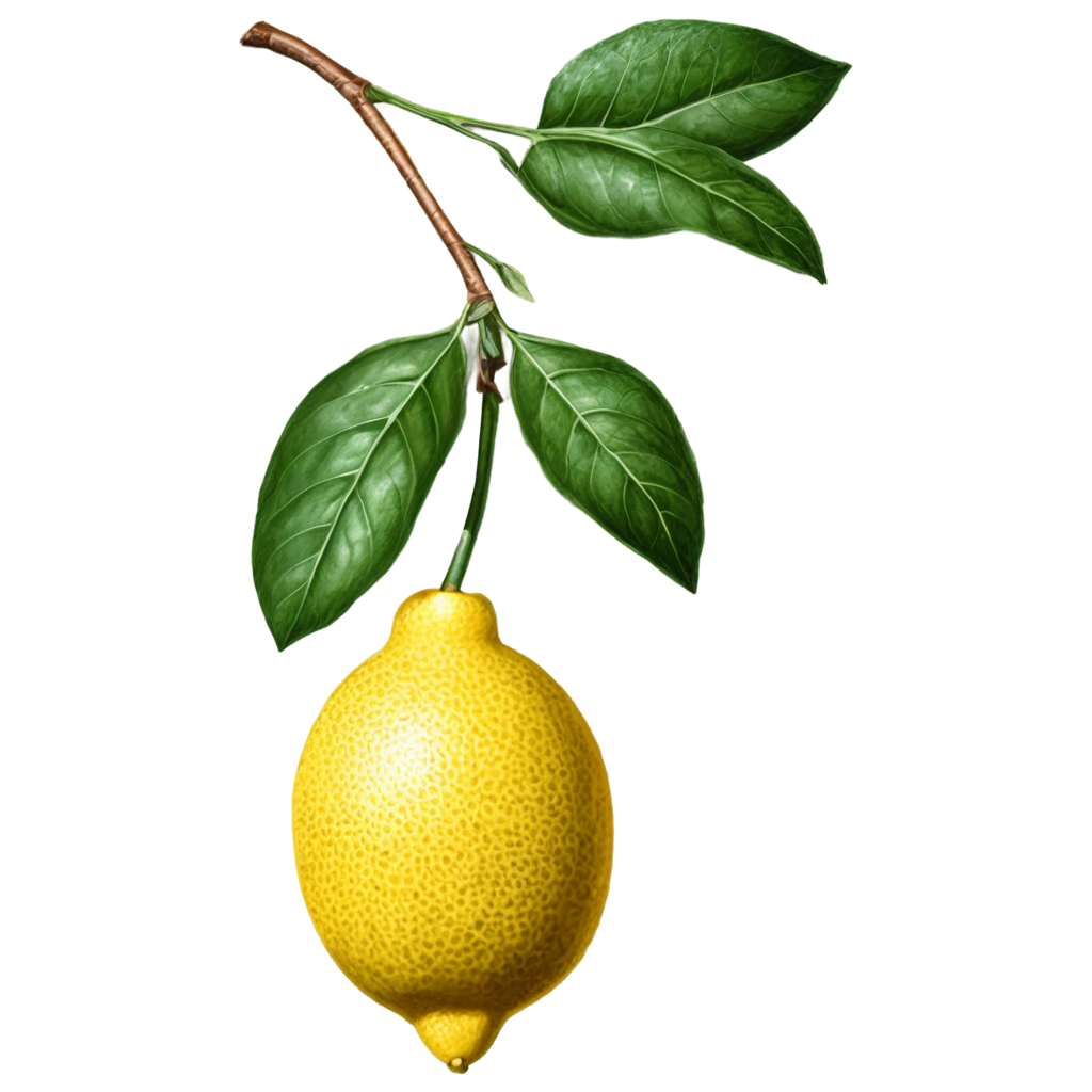 full image of the  Lemon Fruit drawing, hd, 4k, 8k, extremely high resolution, FreePNG