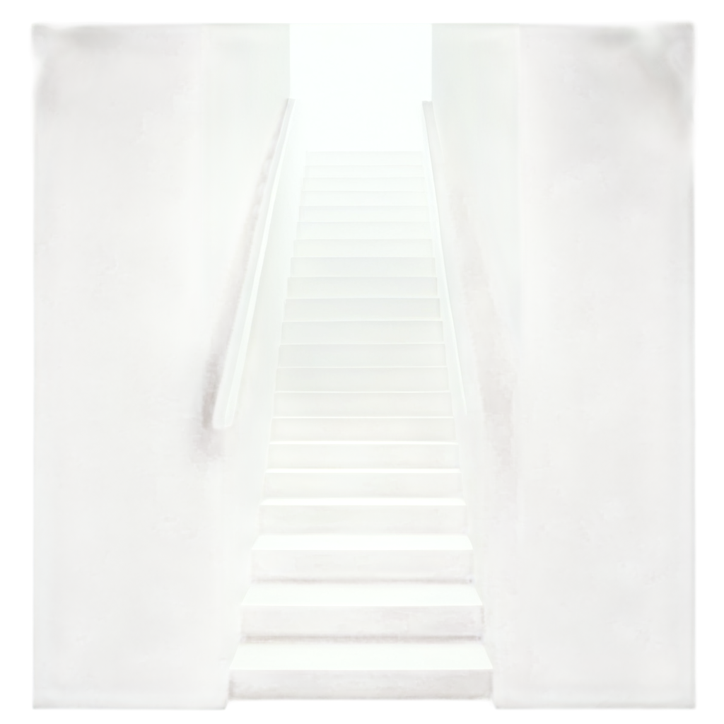 escaleras celestiales blancas que me llevan a una puerta con un fondo oscuro FreePNG