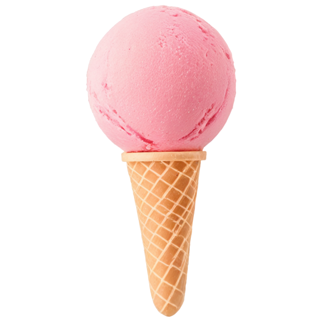 Vanilla Ice Cream Ball pink  FreePNG