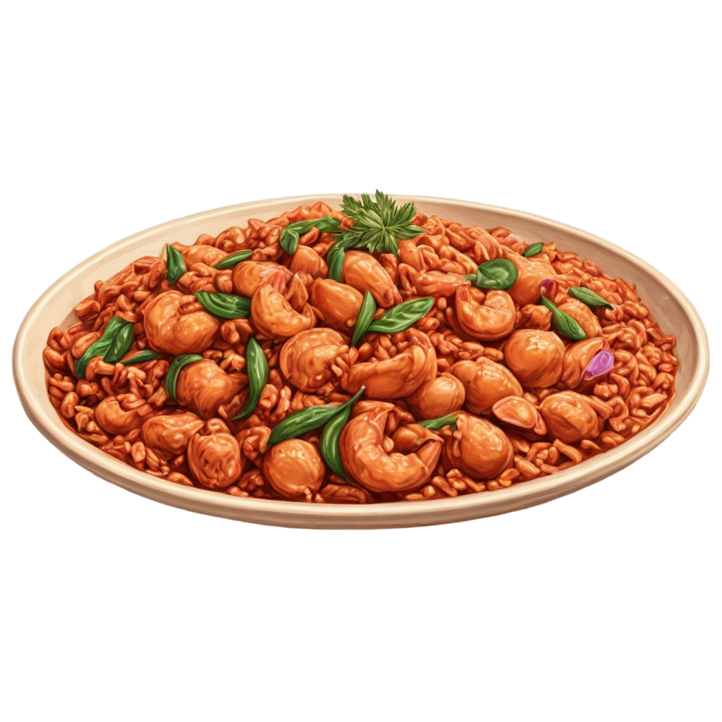 full image of the Jambalaya drawing, hd, 4k, 8k, extremely high resolution, centered and white background FreePNG