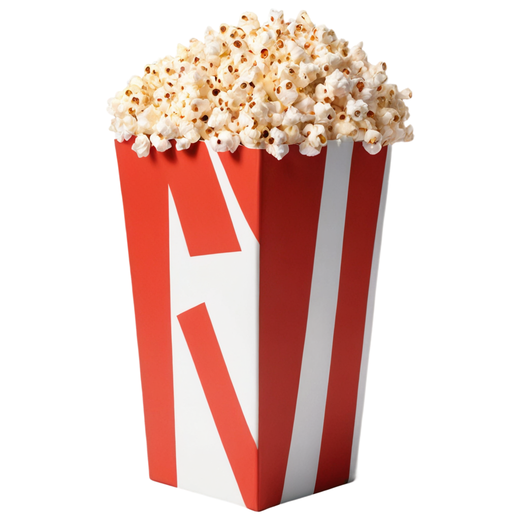 full image of the  popcorn  drawing, hd, 4k, 8k, extremely high resolution, centered and white background FreePNG