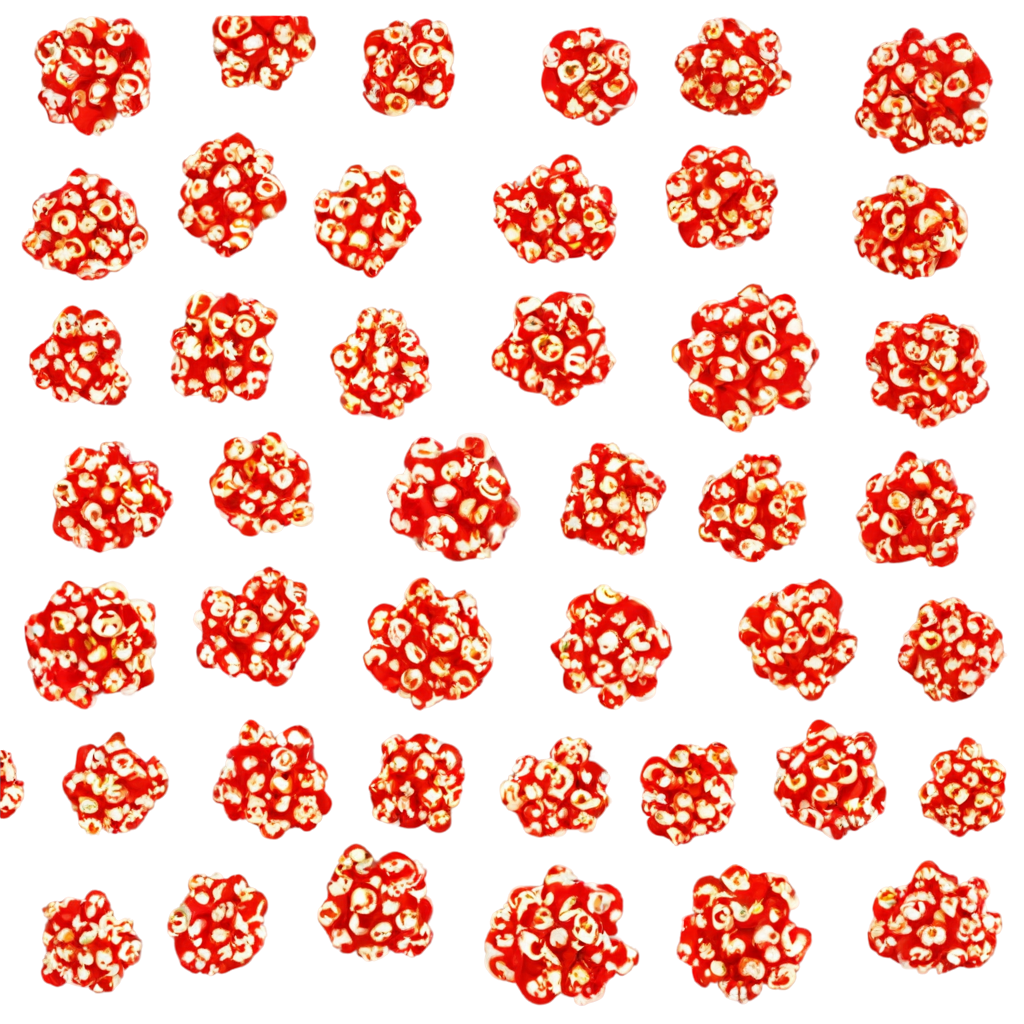 full image of the red Tasty caramel glazed popcorn  drawing, hd, 4k, 8k, extremely high resolution, centered and white background FreePNG