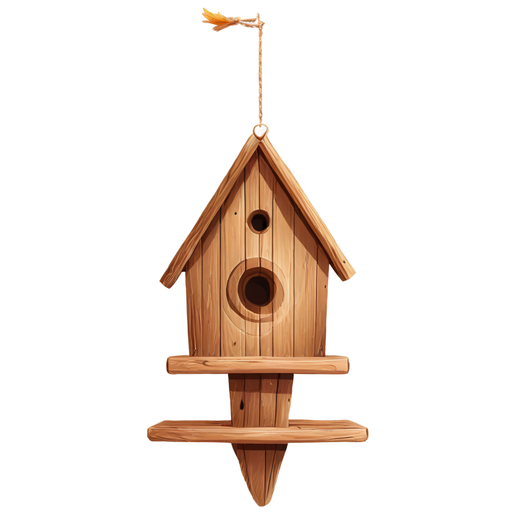 Wooden Bird House Illustration Vector FreePNG