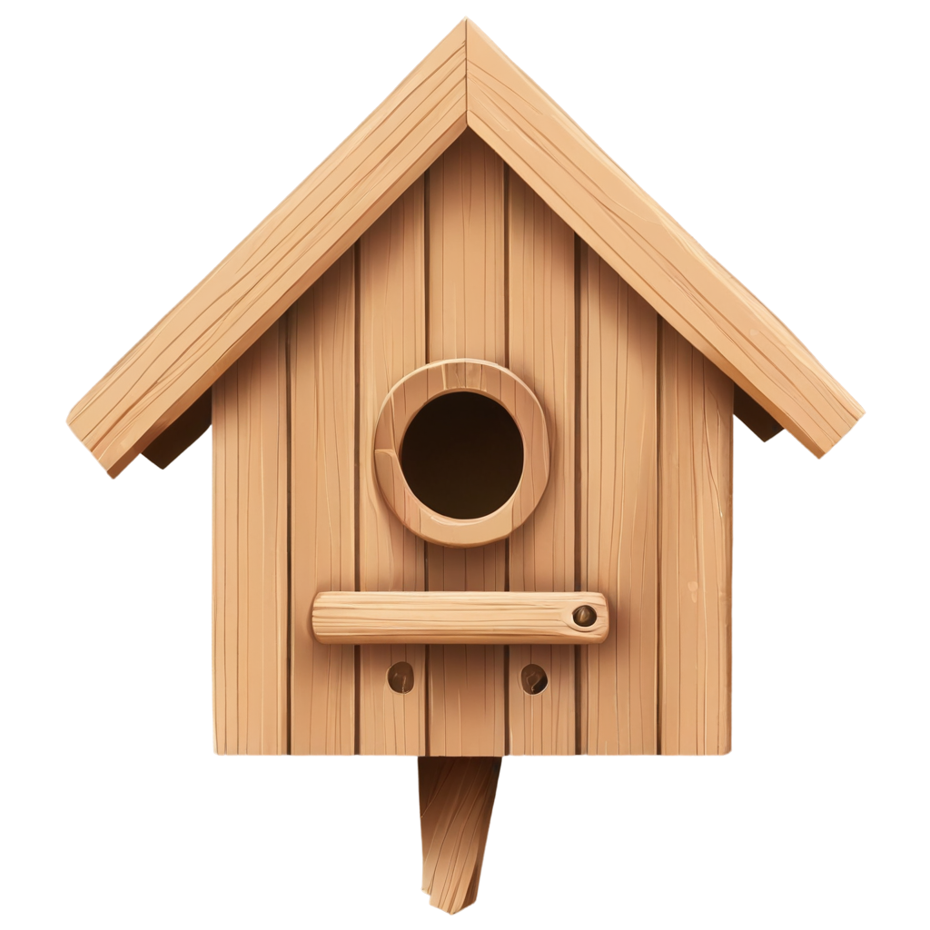 Wooden Bird House Illustration Vector FreePNG