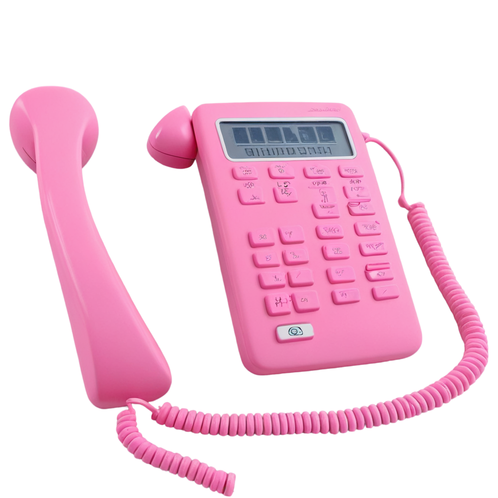 Cute pink Phone  FreePNG