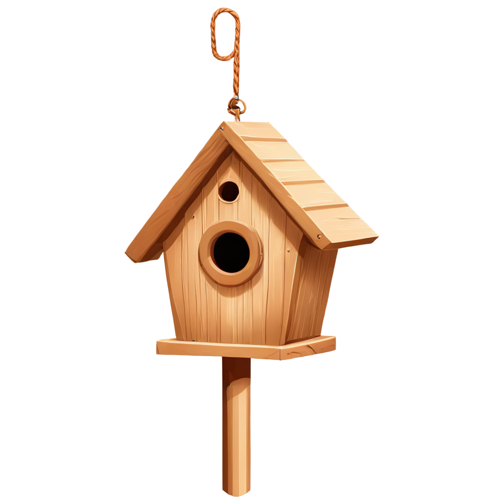 Wooden Bird House Illustration Vector FreePNG