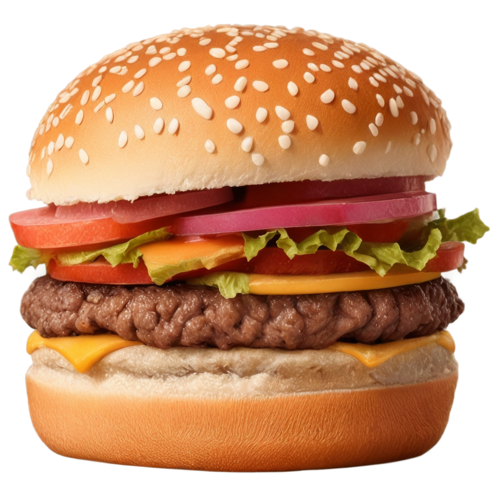 full image of the Hamburger drawing, hd, 4k, 8k, extremely high resolution, centered and white background FreePNG