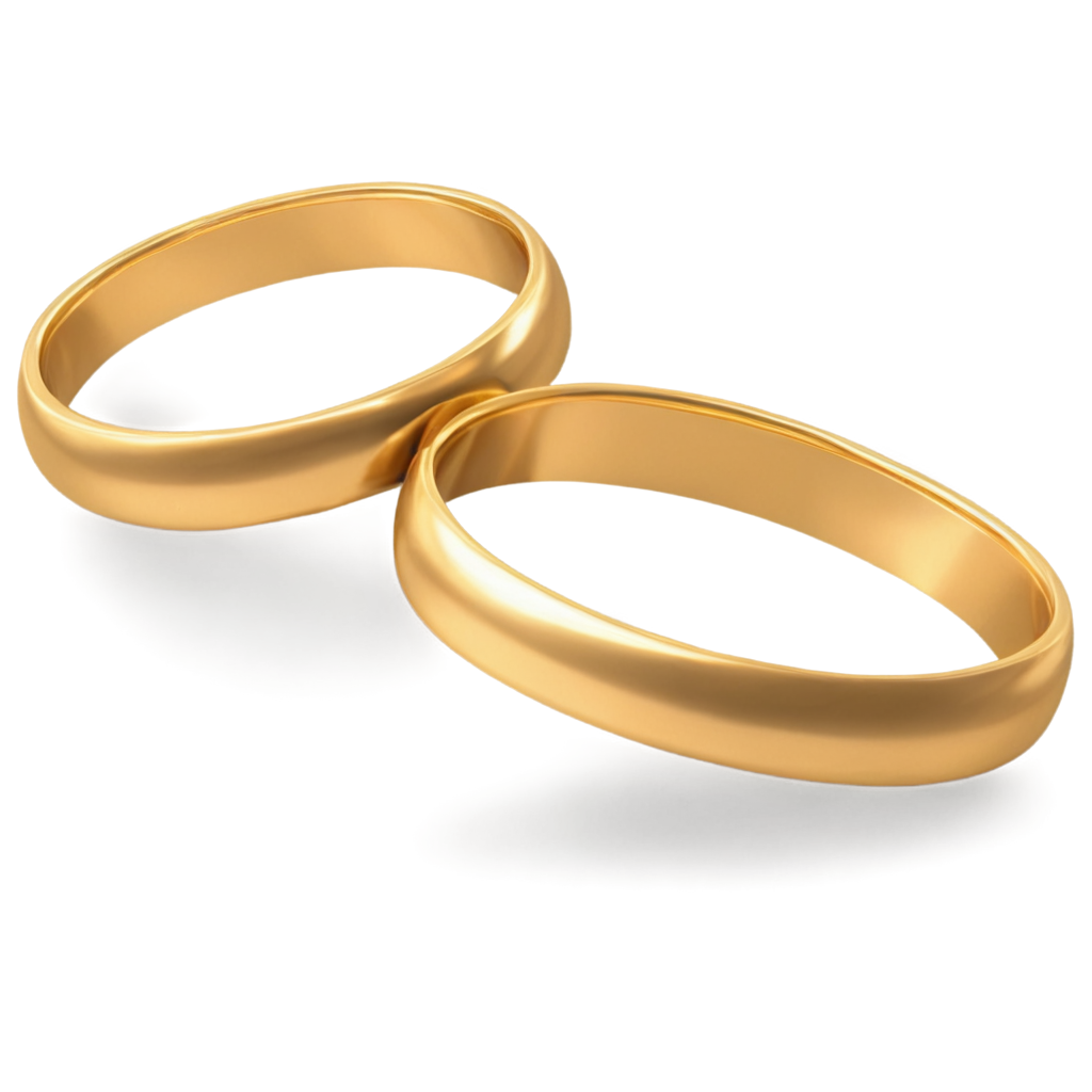 Realistic Wedding Rings Element Vector FreePNG