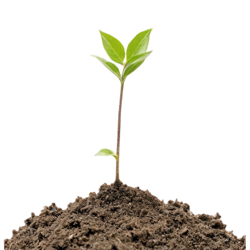 Sapling Sprouting From Soil FreePNG