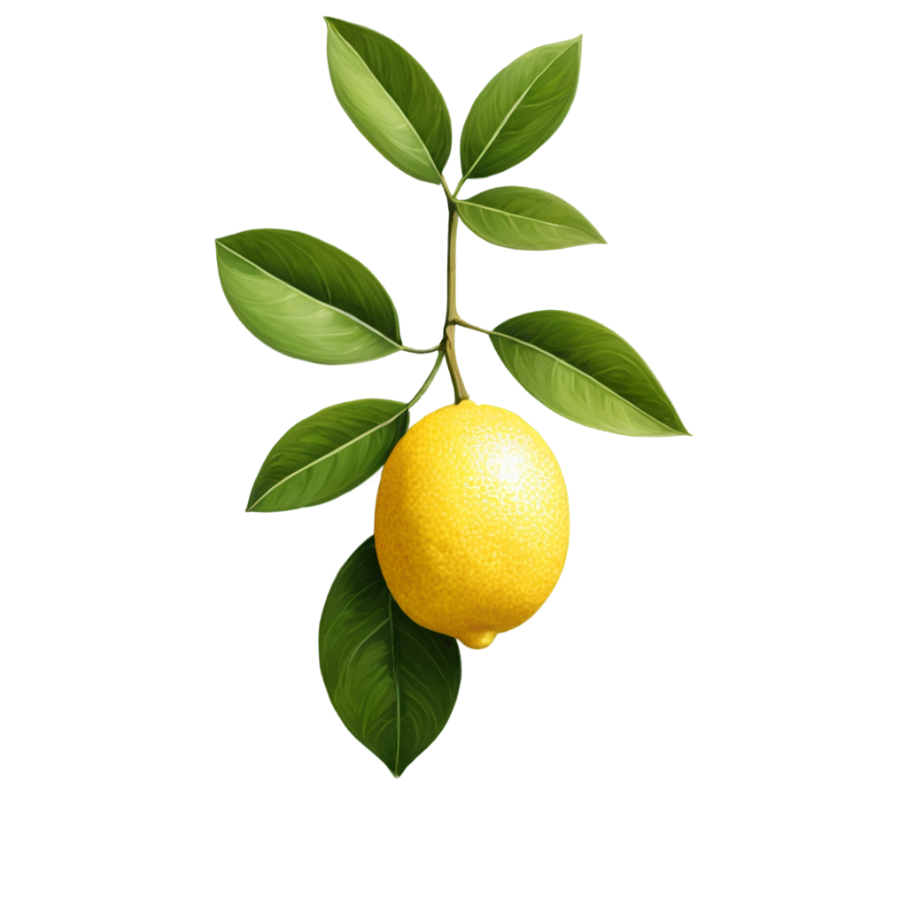 full image of the Fresh Lemon Fruit drawing, hd, 4k, 8k, extremely high resolution, FreePNG