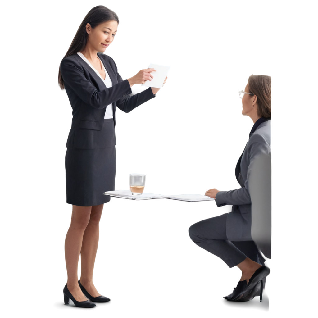 full image of the Therapist meeting with a client  drawing, hd, 4k, 8k, extremely high resolution, centered and white background FreePNG