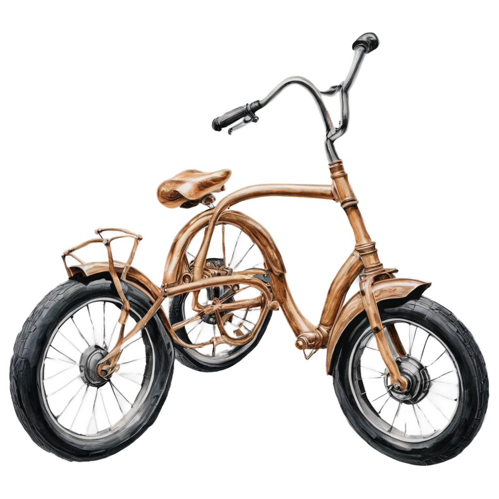 Tricycle drawing made with instruments, rock and roll FreePNG