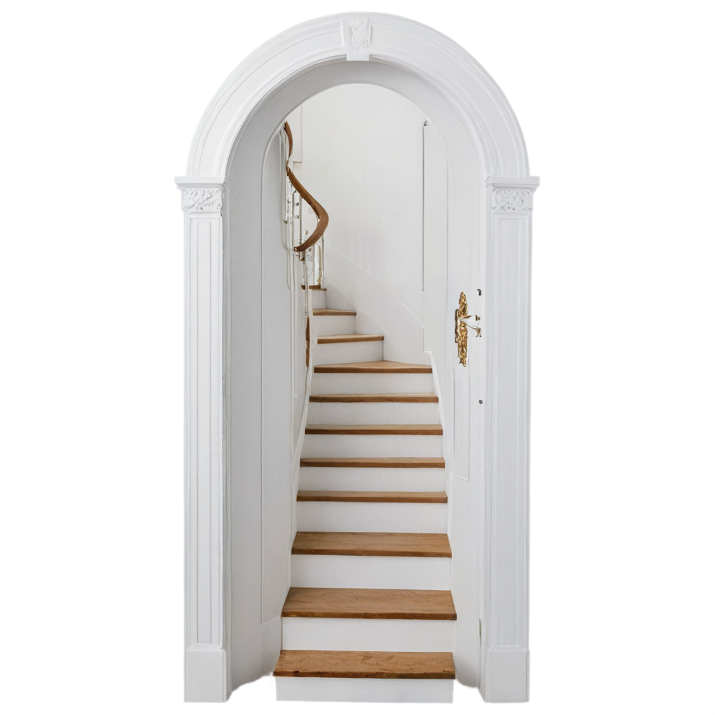 puerta celestial con escaleras (blanca) FreePNG