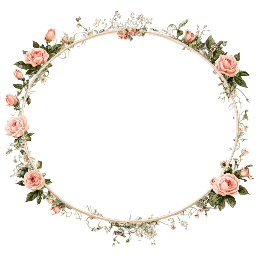 Breathtaking high detailed illustration of an empty christian frames with flowers. Center images. FreePNG