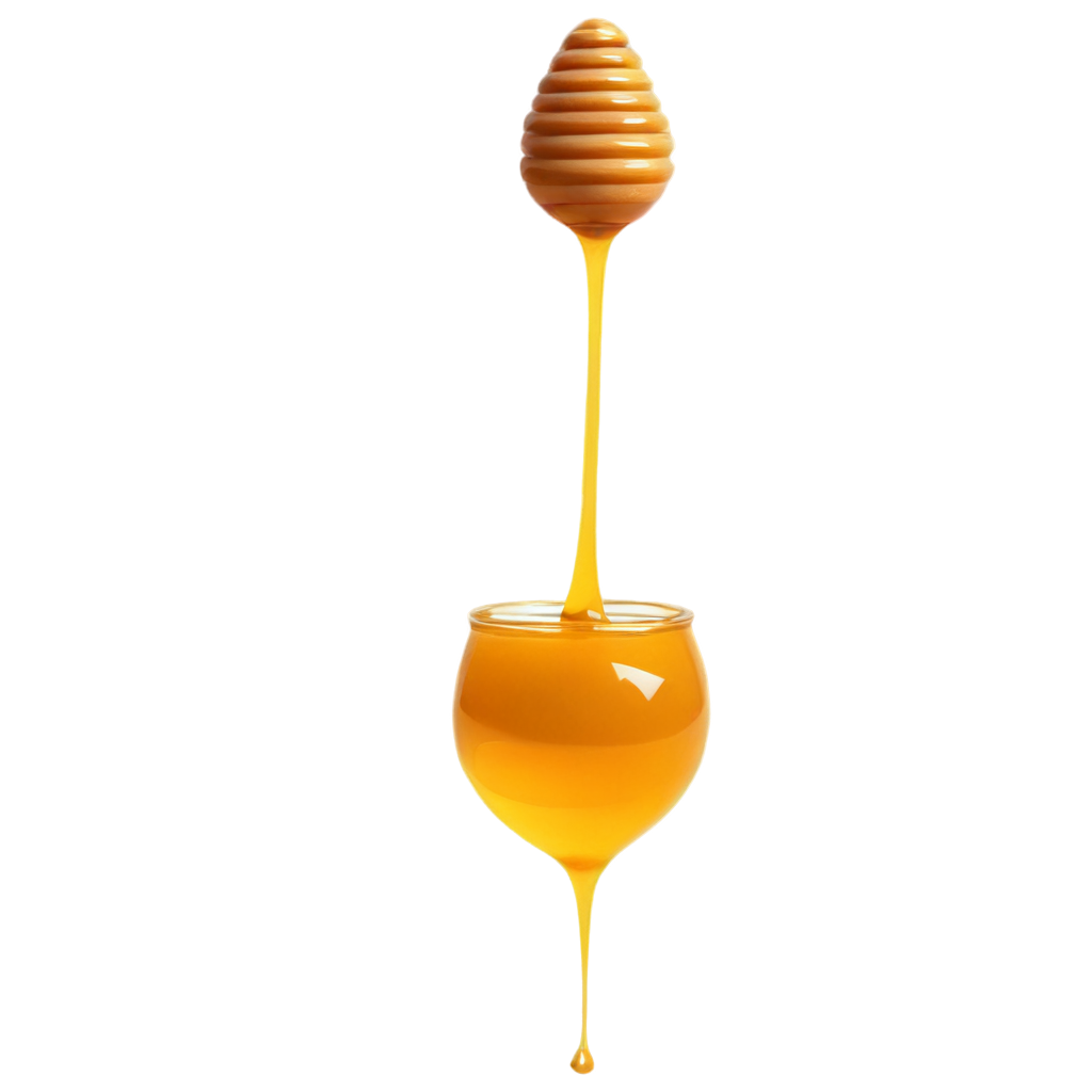 full image of the Honey dripping from dipper drawing, hd, 4k, 8k, extremely high resolution, centered and white background FreePNG