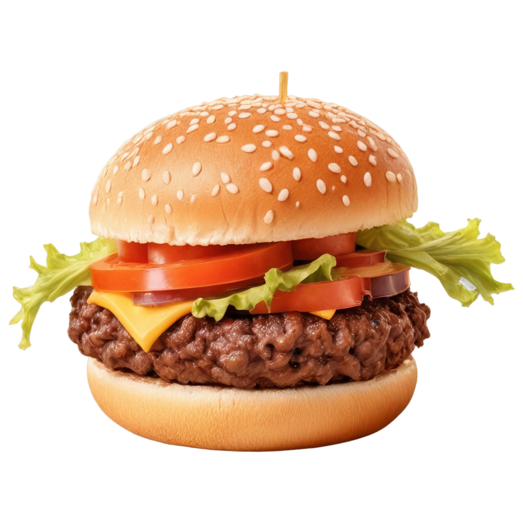 full image of the Hamburger drawing, hd, 4k, 8k, extremely high resolution, centered and white background FreePNG