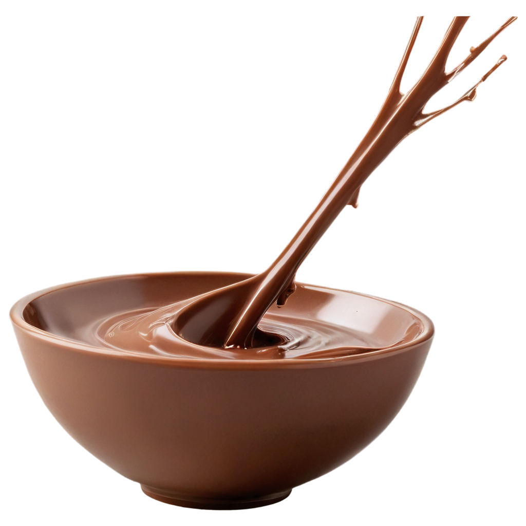 A Bowl Of Chocolate With Splash Milk Splashing FreePNG