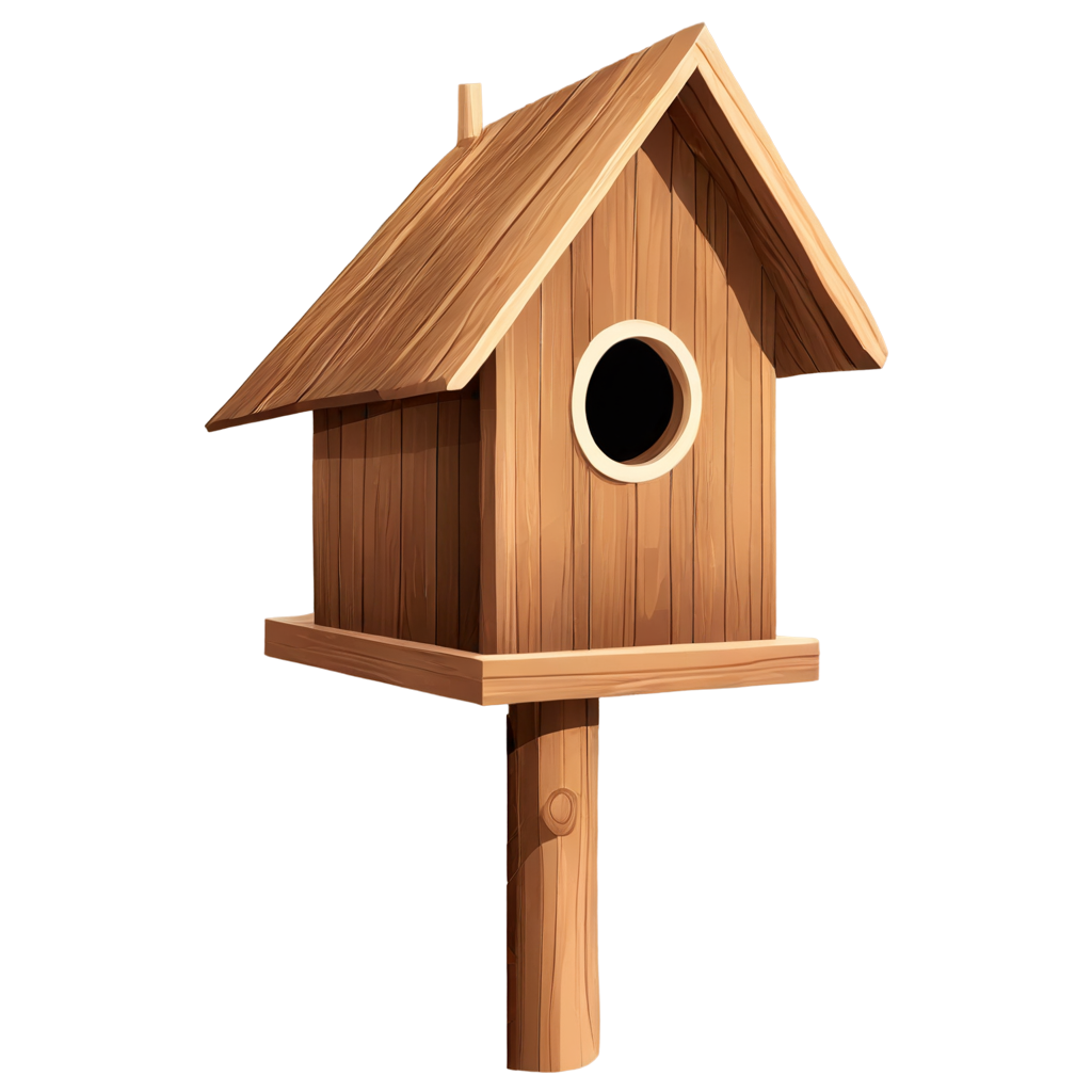 Wooden Bird House Illustration Vector FreePNG