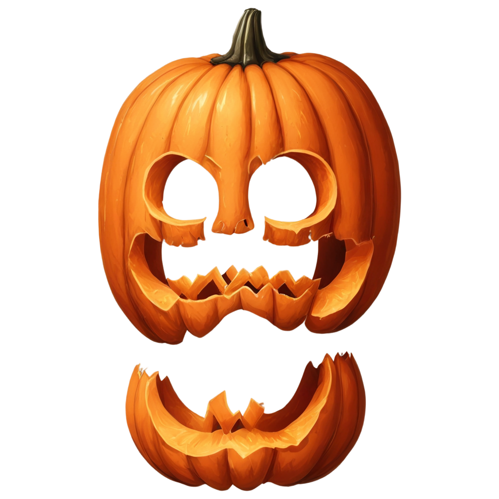 full image of the Halloween pumpkin drawing, hd, 4k, 8k, extremely high resolution, centered and white background FreePNG