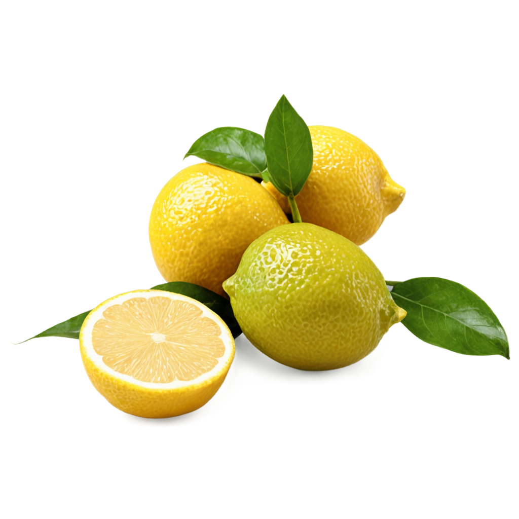 full image of the Fresh Lemon Fruit drawing, hd, 4k, 8k, extremely high resolution, FreePNG