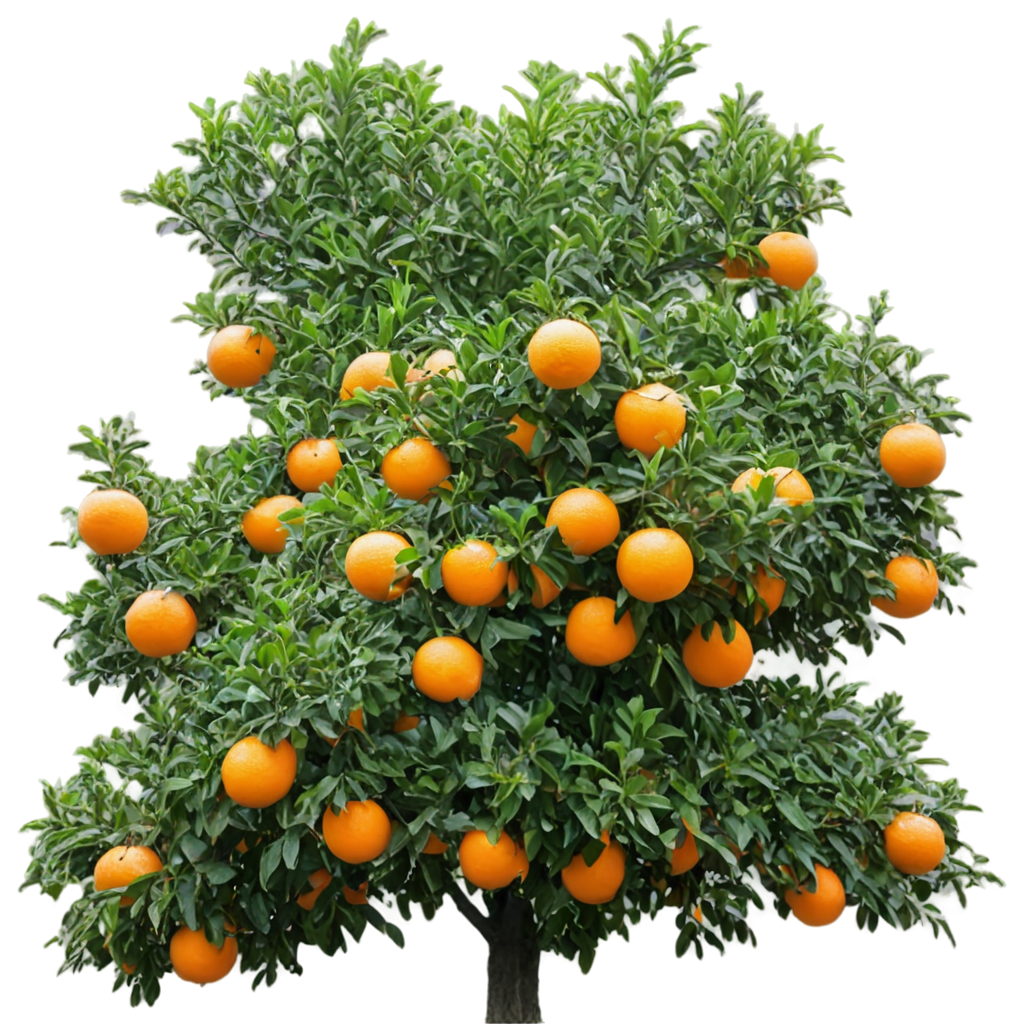 Orange Tree Laden With Ripe Oranges FreePNG